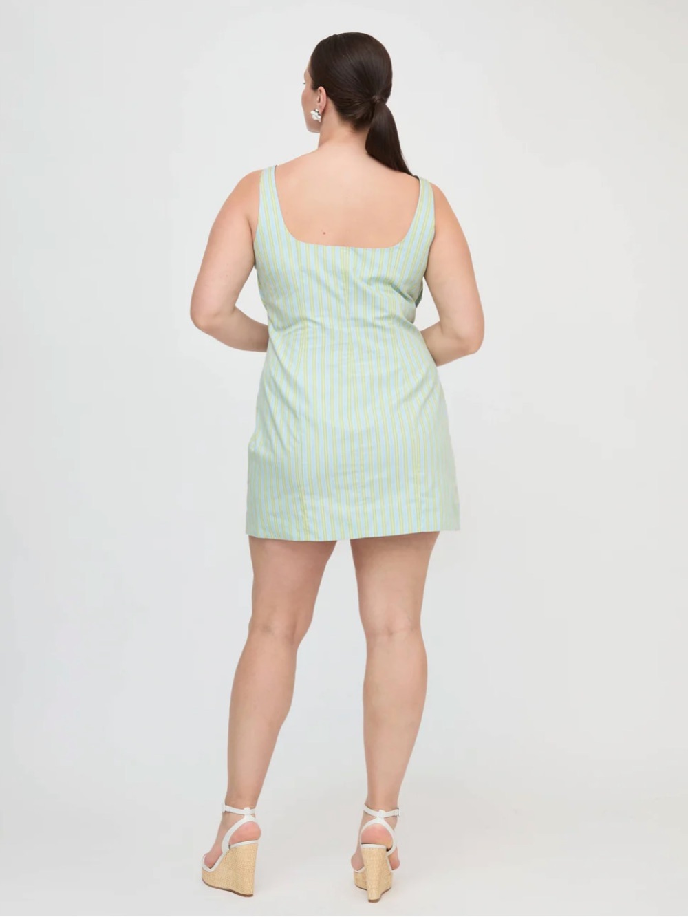 Hill House Home The Eviana Dress in Blue/Green Stripe Size XL - Picture 8 of 8